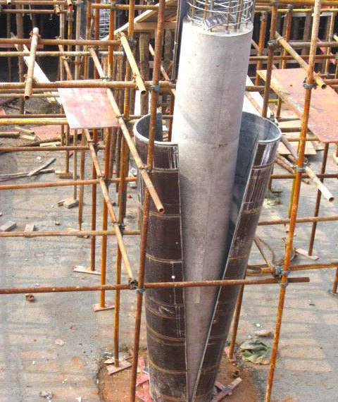 ZEEMO Concrete Circular Water Tank Wood Pillar Formwork Moulds For Concrete Decorative