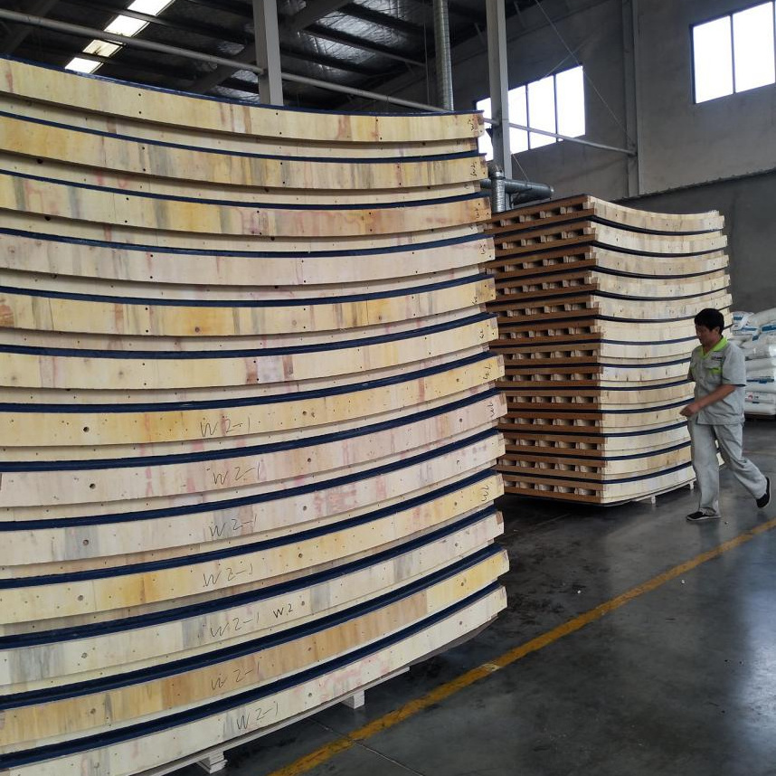 Round Concrete Pouring Plastic Wooden Tank Formwork