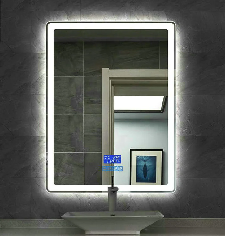 Modern Luxury Vanity Waterproof Wholesale Home Decor Wall Silver Mounted Defogger Espejo LED Bathroom Ceiling Smart Mirror