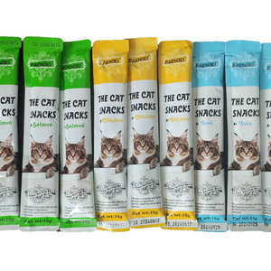 cat creamy bars stick treats in pouch wholesale bulk cat wet food cat treat food 15g