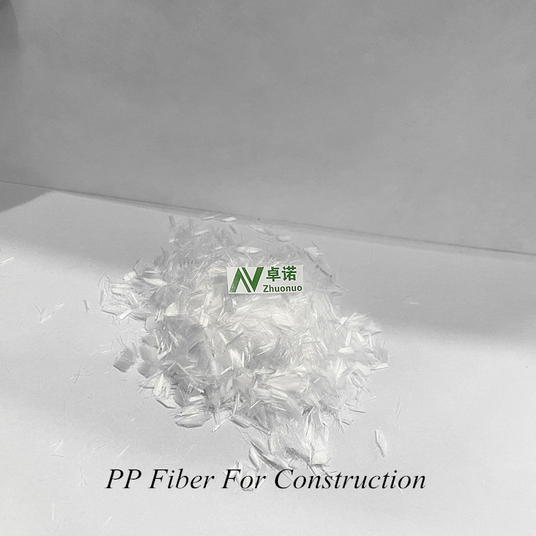 Construction Material  Polypropylene Crack Resistant Fiber PP Fiber High Strength Concrete Building