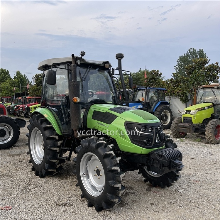 Used Tractor Parts Deutz Fahr 80HP 4WD TDCI 12F+12R Gears 9.5-24 Front Tyre 4.9-30 Rear Tyre Tractor With Wholesale Price