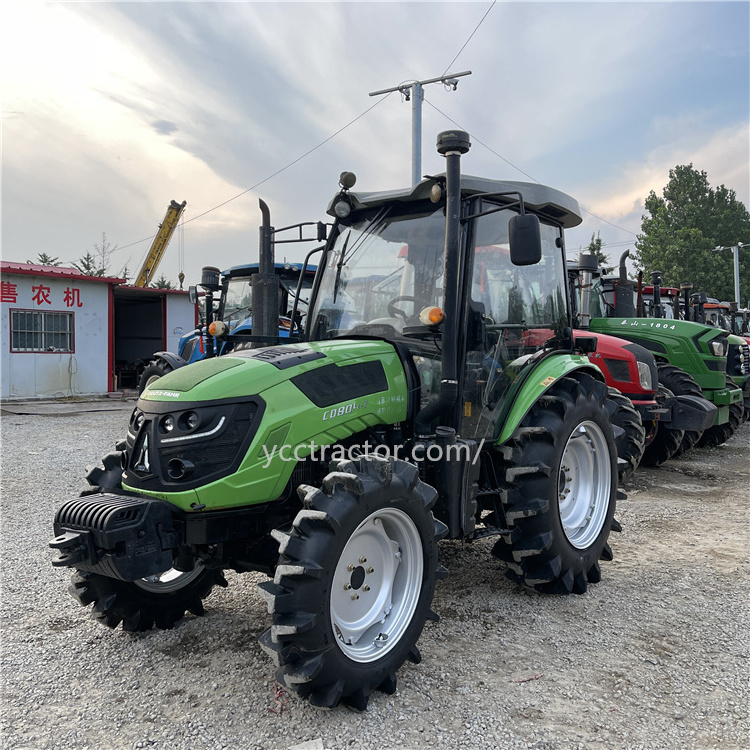 Used Tractor Parts Deutz Fahr 80HP 4WD TDCI 12F+12R Gears 9.5-24 Front Tyre 4.9-30 Rear Tyre Tractor With Wholesale Price