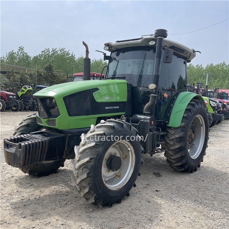 hot sale agricultural farm wheeled 130hp tractor use YTO DEUTZ engine front end loader back hoe