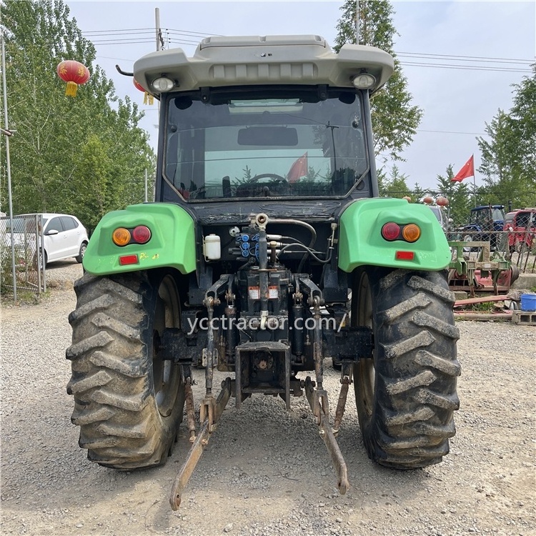 hot sale agricultural farm wheeled 130hp tractor use YTO DEUTZ engine front end loader back hoe