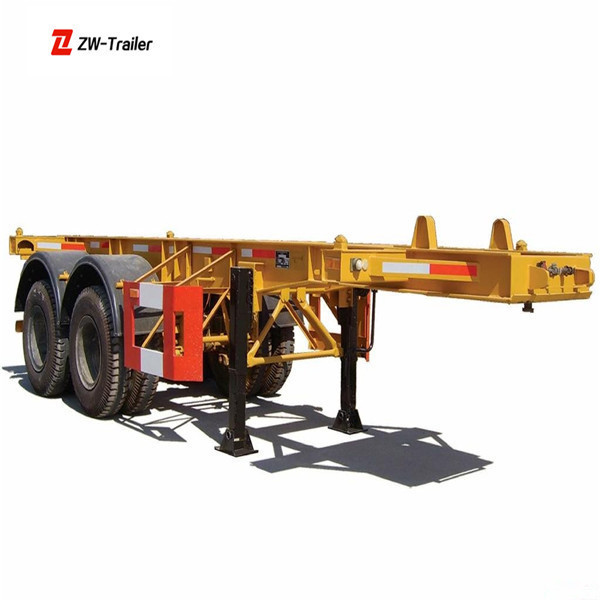 Stock 3 Axle JOST Support Leg Container Chassis Skeleton Semi Trailer