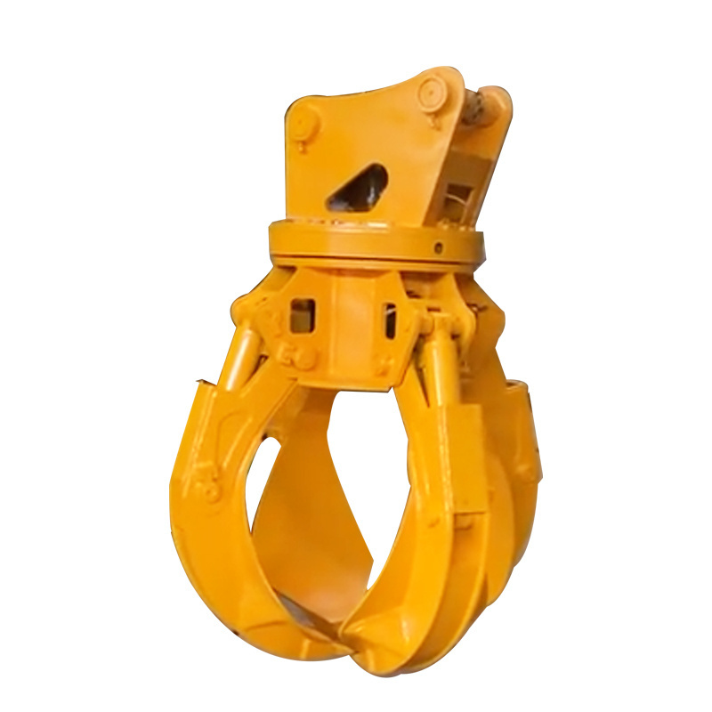 Tine In Grapples Mechanical Orange Peel 360 Degree Rotation Bucket Excavator Grab Scrap Grapple excavator Steel Grab