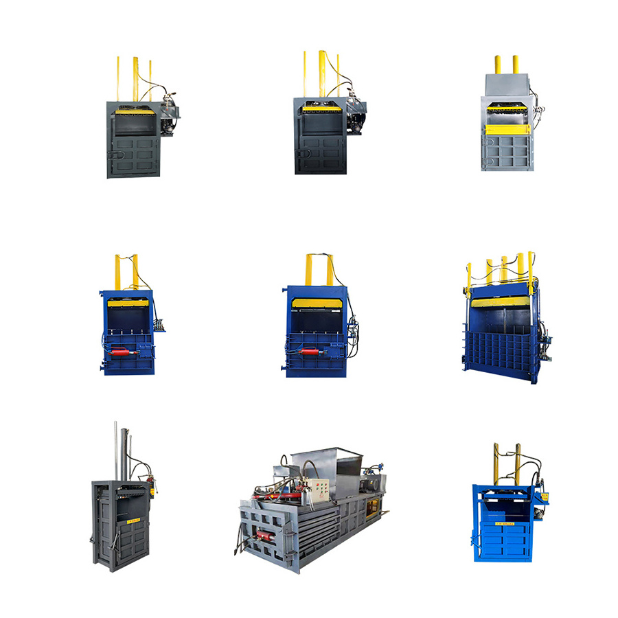 Waste Plastic Cardboard Paper Boxes Small Metal Compactor Scrap Iron Baler Hydraulic Baling Press Machine