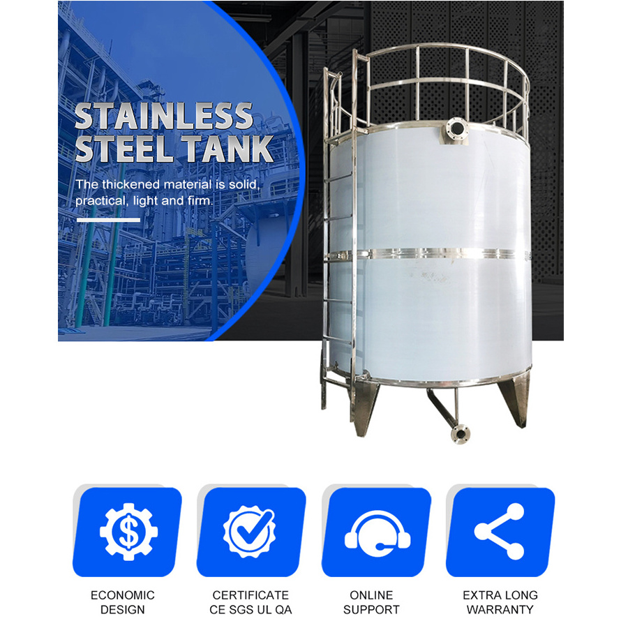 Type 316 Chemical Fuel Oil Vertical 40000l Glycerine 2.5 Tone Chemical 1000l Stainless Steel Storage Tank