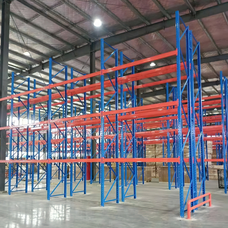 Custom Coated Metal Bent Columns and Slotted Shelves for Warehouse Warehouse Garage Heavy Duty