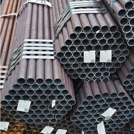 Hot Rolled Iron Pipe Carbon Steel Tube MS Seamless Steel Pipe Manufacturers ASTM A516Gr70 API Oil Pipe 12m Length GB Standard