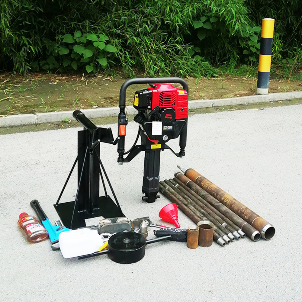 5m 10m 15m Gasoline Powered Lightweight Backpack Soil Sampling Core Drill Rig