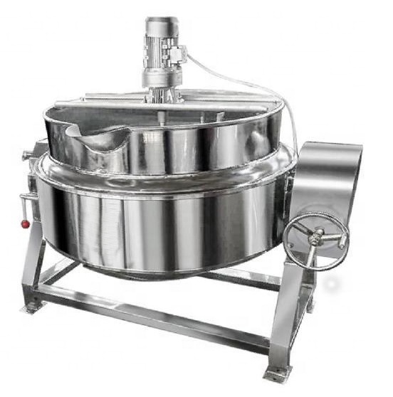 Comprehensive Double-layered  jacketed pot  industrial sugar cooking jam cooker with stirrer Central Kitchen