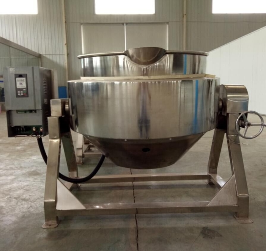 High-fidelity Vegetable processing sandwich pot tomato sauce boiling industrial stirrer mixing pot oil Jacketed Pot