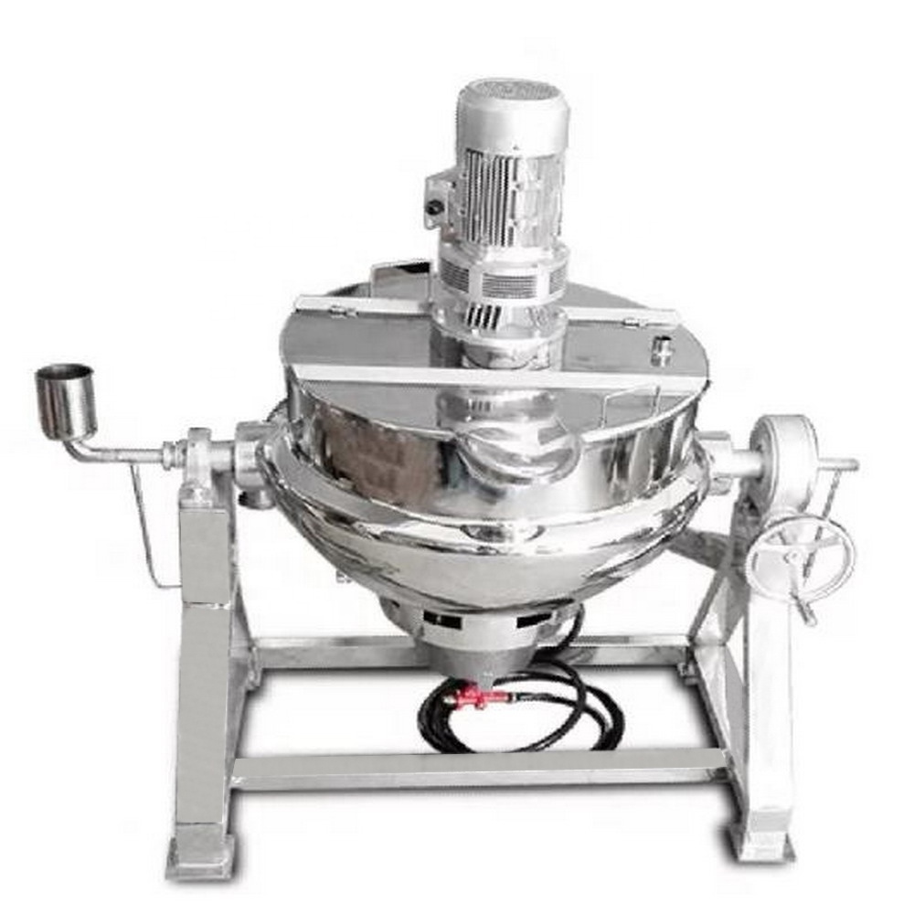 Comprehensive Double-layered  jacketed pot  industrial sugar cooking jam cooker with stirrer Central Kitchen