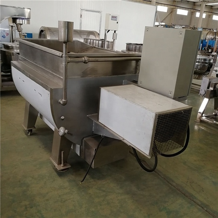 Horizontal industrial automatic mixer vacuum horizontal axis can tilt to cook pot, fruit, sauce, meat and sauce