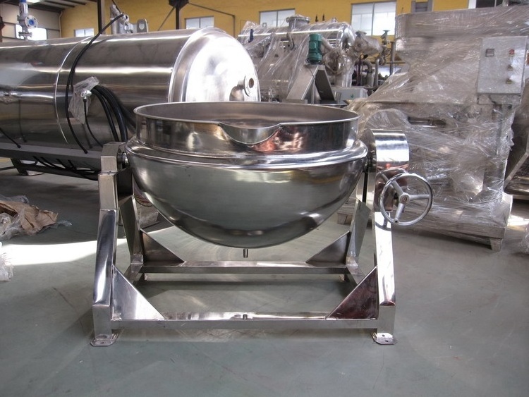 Zhong Tai Industrial Tilting Cooking Pot Steam Jacket Kettle Electric Double Jacket Cooking Pot With Circulation Pump