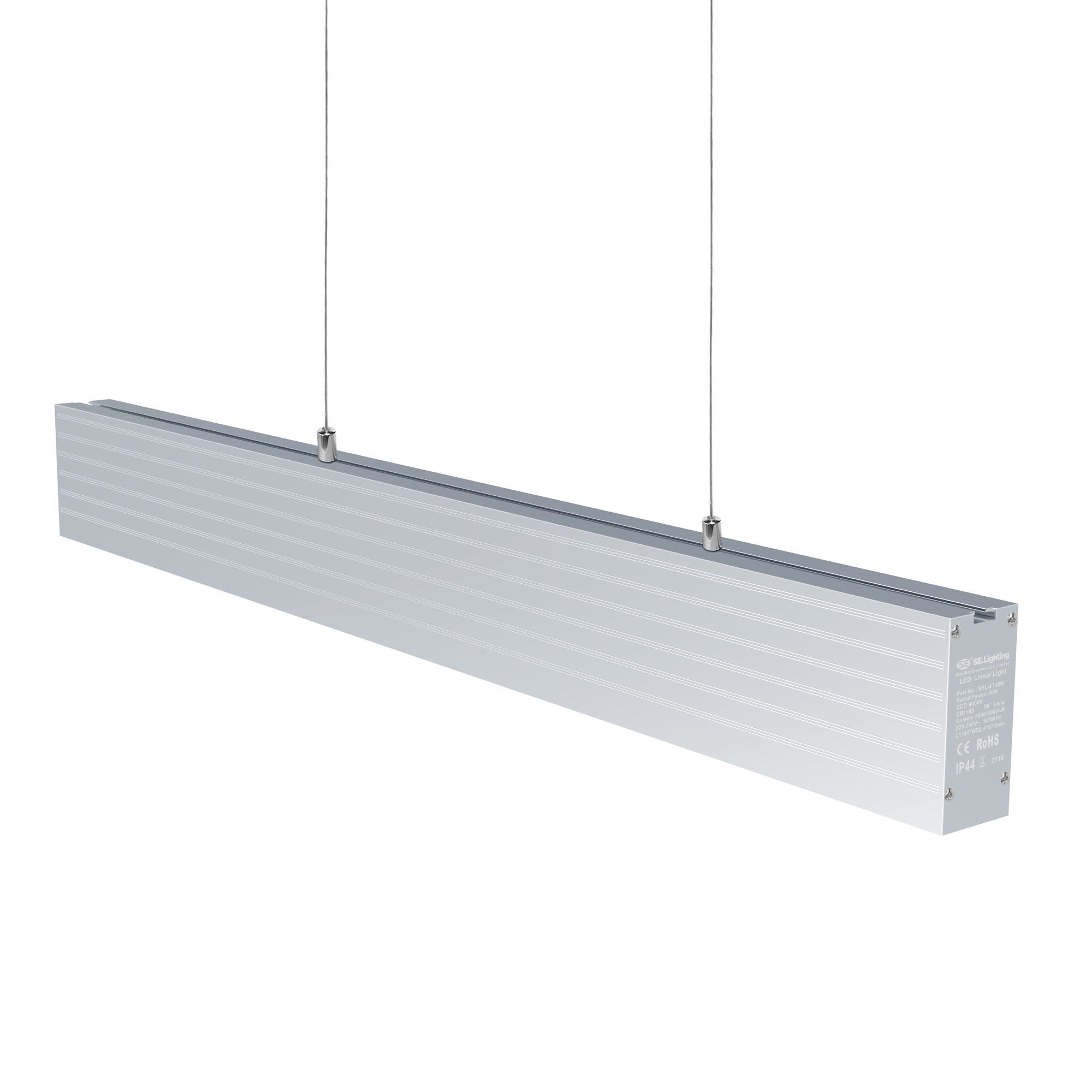 Linkable 20W 40W 50W 60W Ceiling Office Pendant Linear LED Batten Light