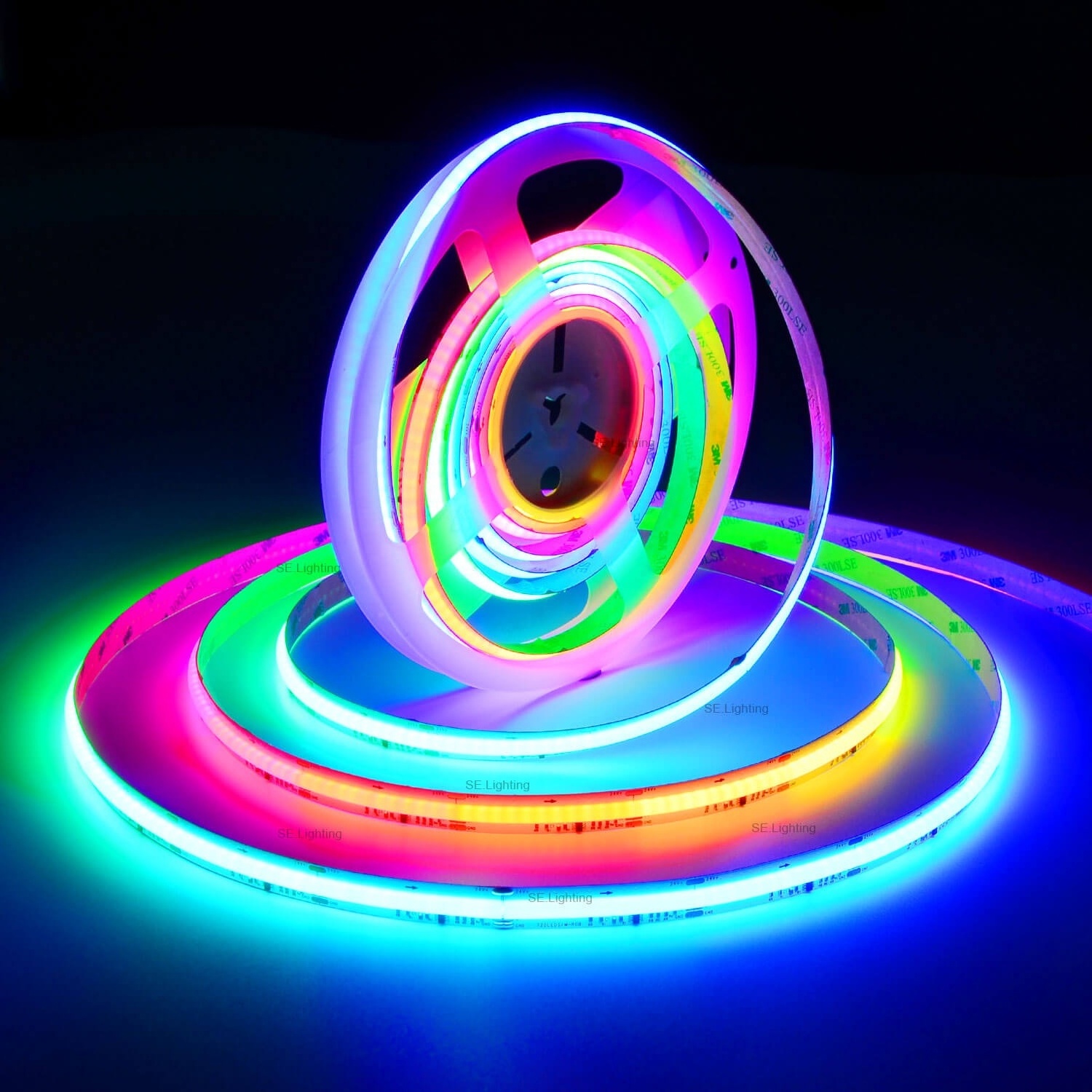 Magic White RGB RGBW Flow Water 12V 24V Waterproof Flexible COB LED Strip Light