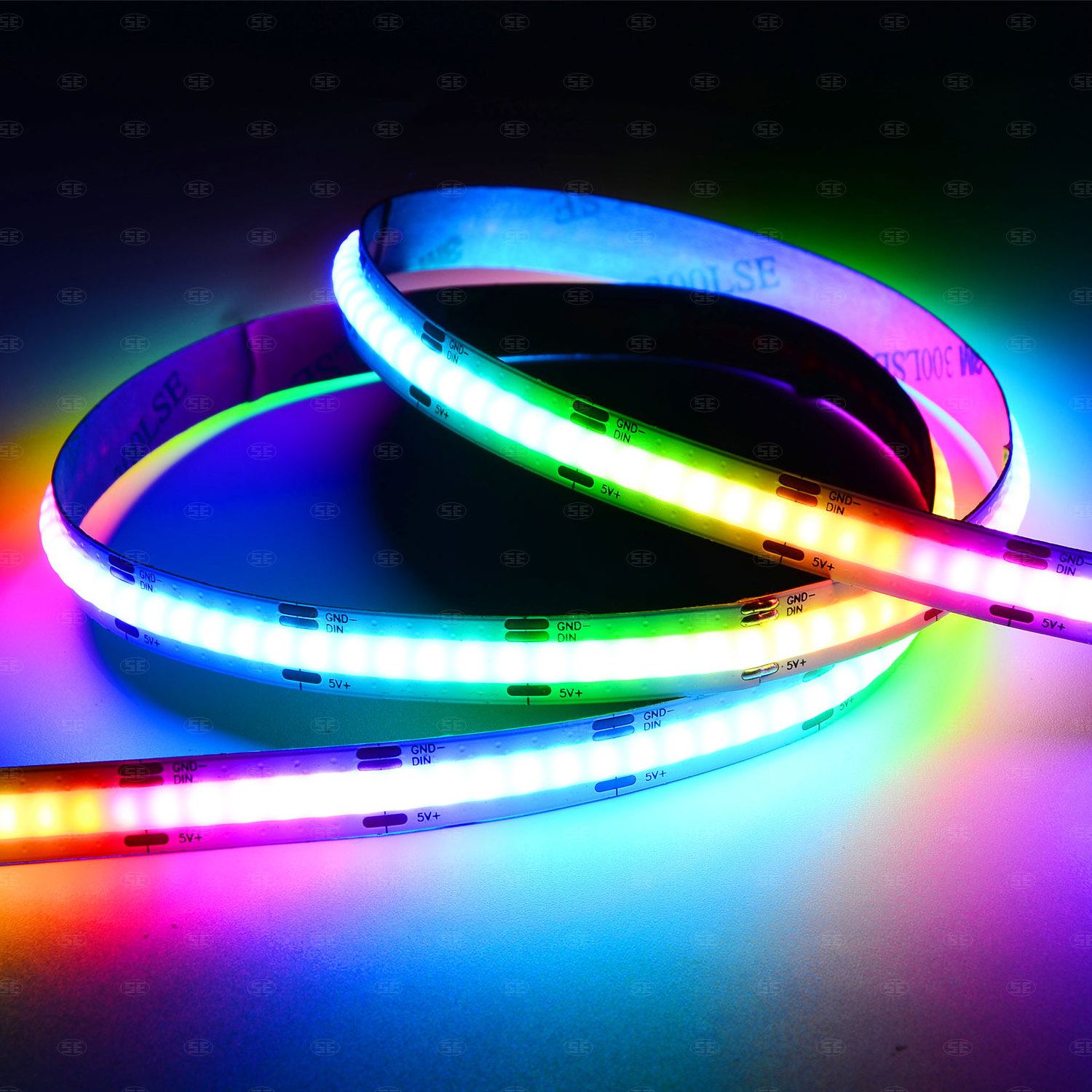 Magic White RGB RGBW Flow Water 12V 24V Waterproof Flexible COB LED Strip Light