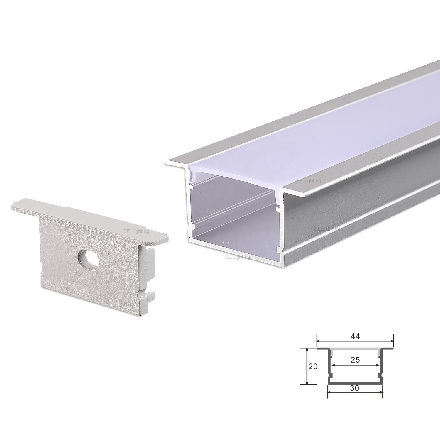 30*20mm Recessed LED Aluminum Profile for LED Linear Light LED Profile Aluminium Channel for LED Strip