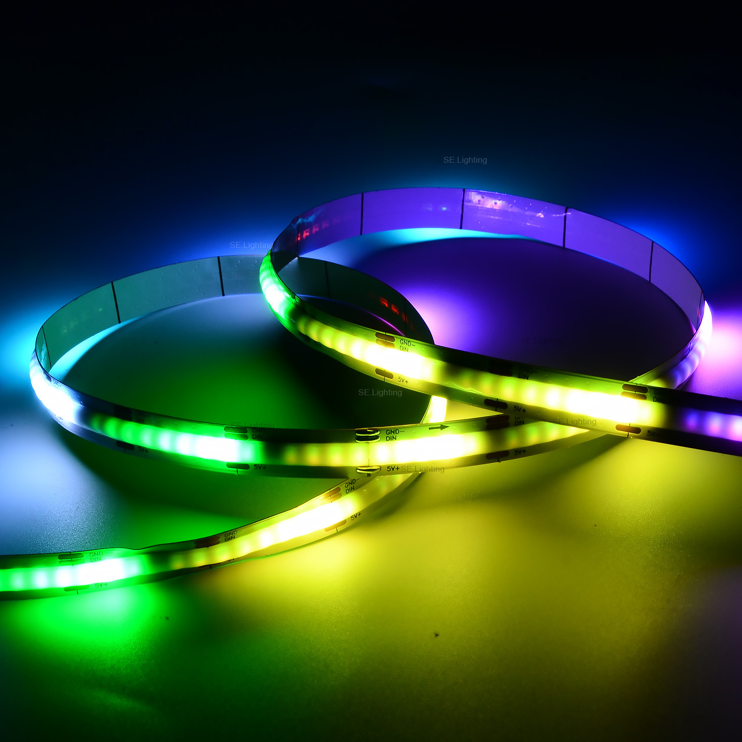 Magic White RGB RGBW Flow Water 12V 24V Waterproof Flexible COB LED Strip Light