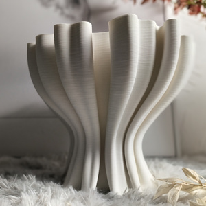 SE7 Custom Sizes 3D Art Irregular Vase Ceramic En Plastique House Decoration Interior Flower Vases Decor