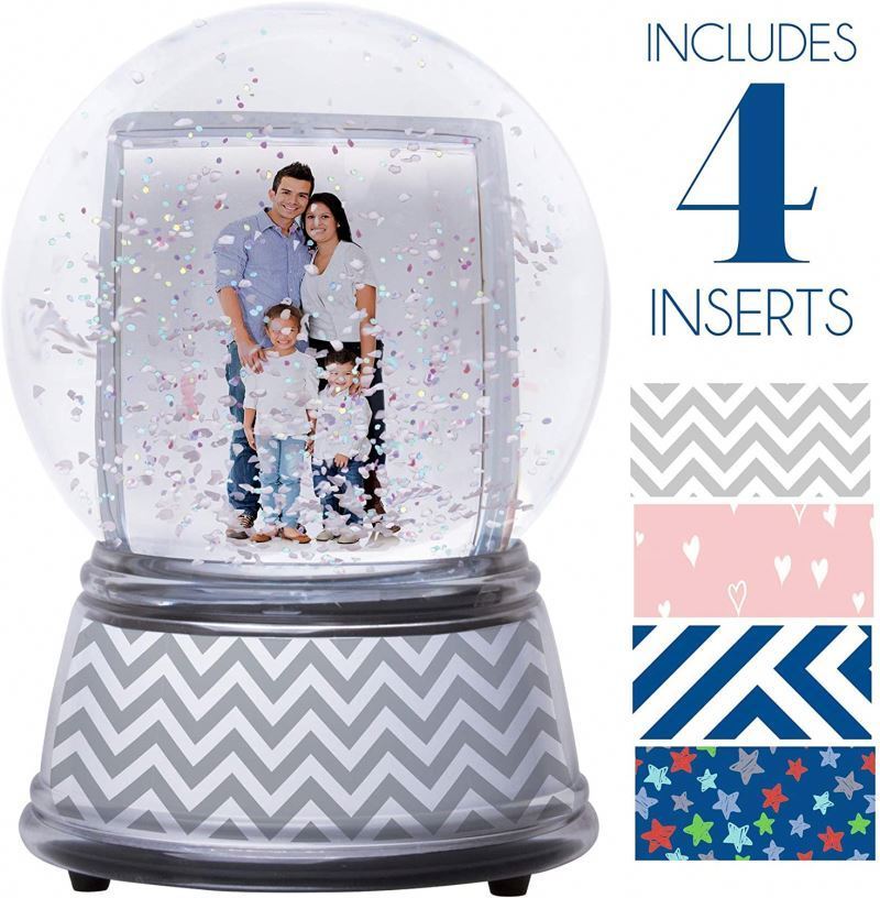 Acrylic Plastic Photo Frame Snow Globe Insert Souvenir Globes With Photo Insert Souvenir Snow Globes For Birthday Gifts