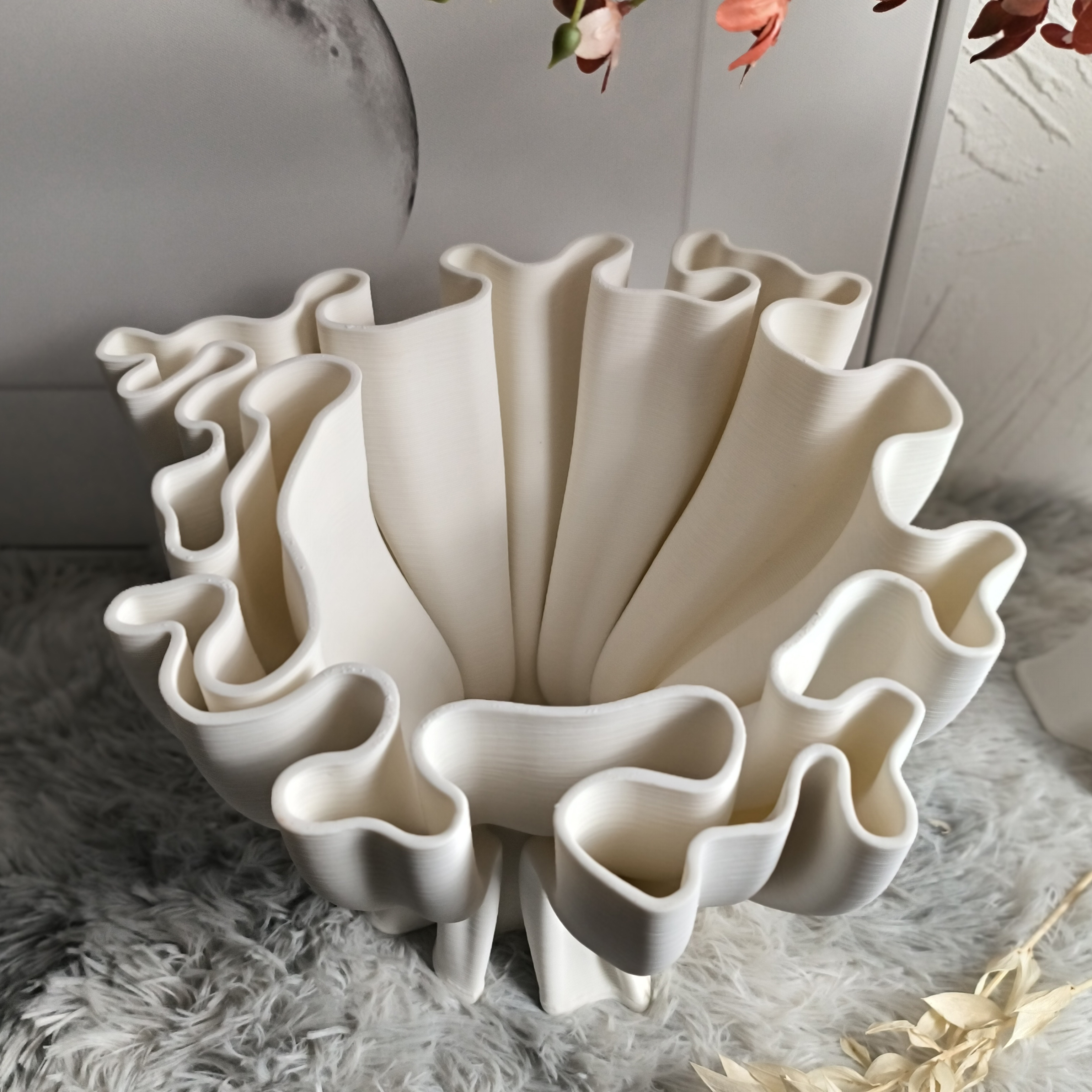 SE7 Custom Sizes 3D Art Irregular Vase Ceramic En Plastique House Decoration Interior Flower Vases Decor