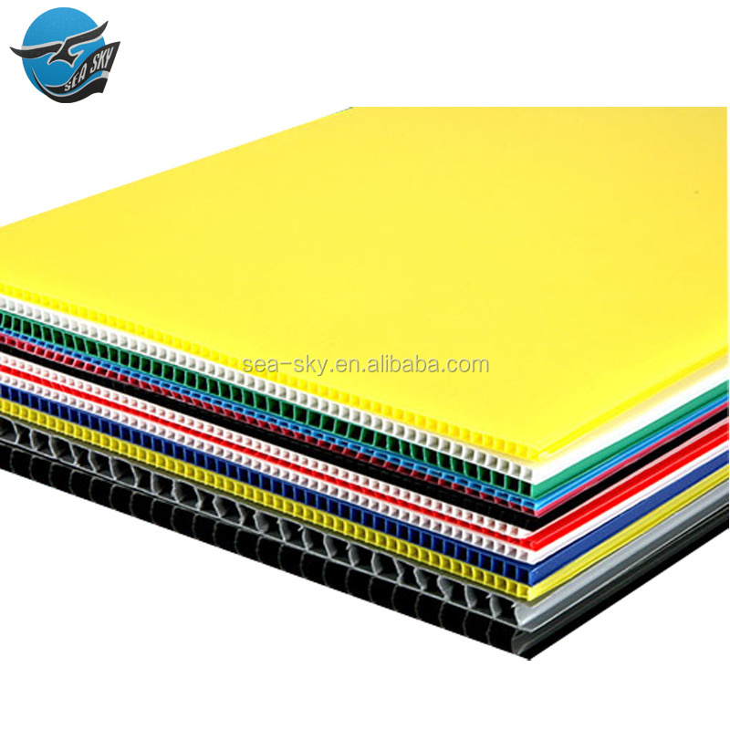 coroplast sheet folding non-flameable 4x8  pp corrugated plastic sheet