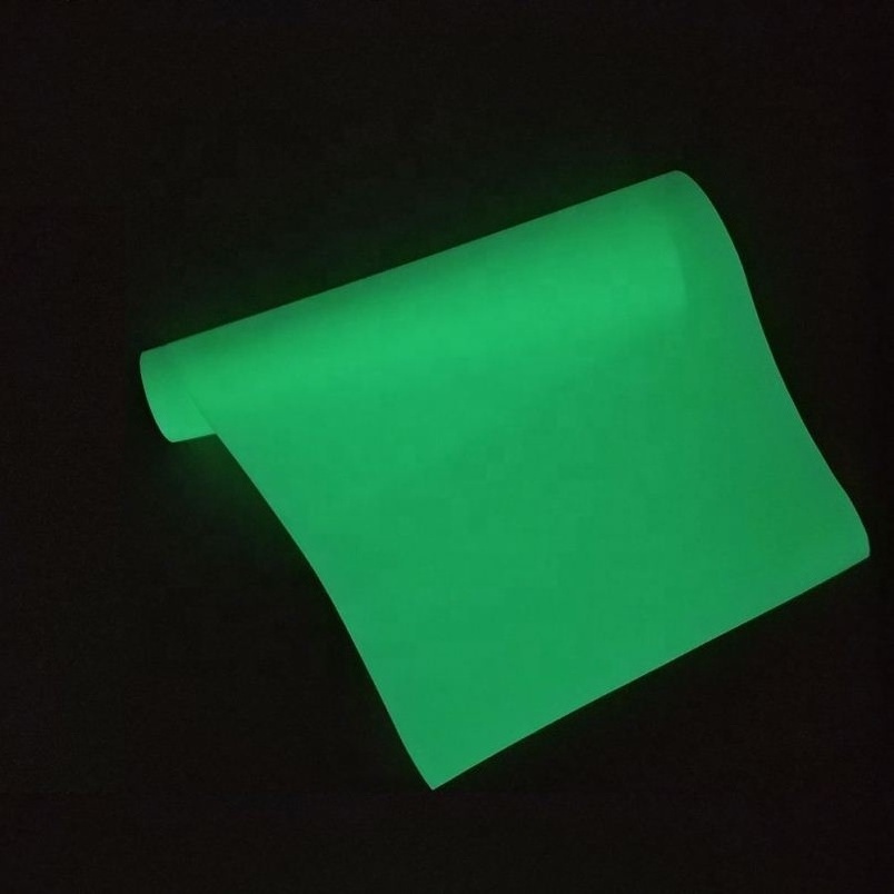 Factory Wholesale Green Glow In The Dark Luminescent film luminous Heat Transfer Vinyl For T-shirts