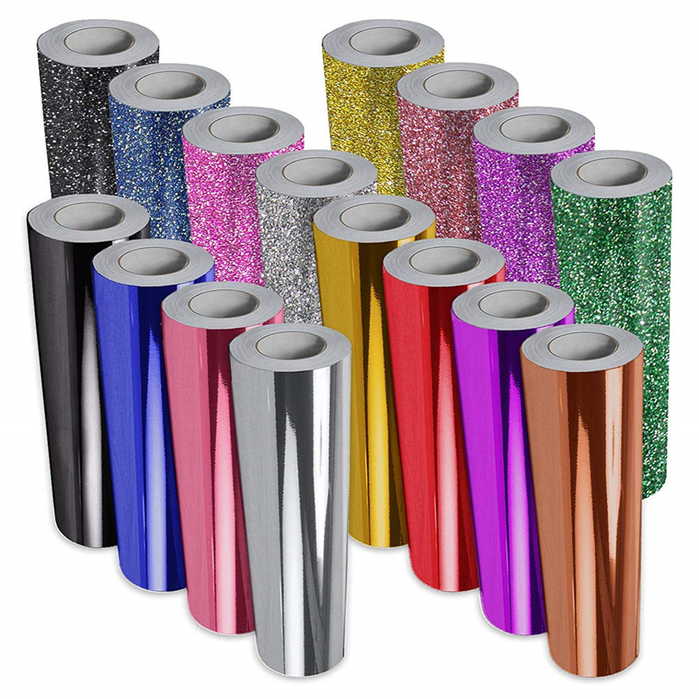 Wholesale T shirts Various Color Glitter Heat Transfer Vinyl for Clothing