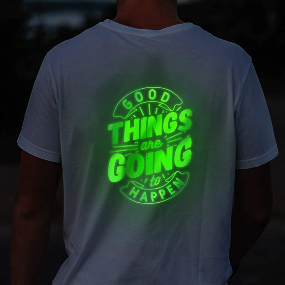 Factory Wholesale Green Glow In The Dark Luminescent film luminous Heat Transfer Vinyl For T-shirts