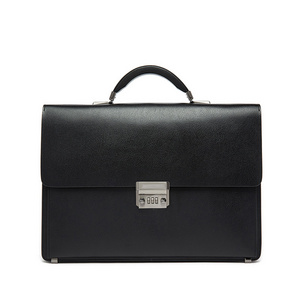 Hot selling men's leather combination lock can hold a laptop in a business bag