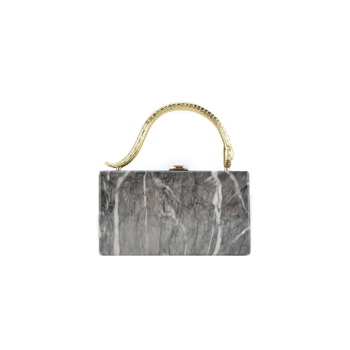 Factory Supply acrylic marble black clutch evening party bag