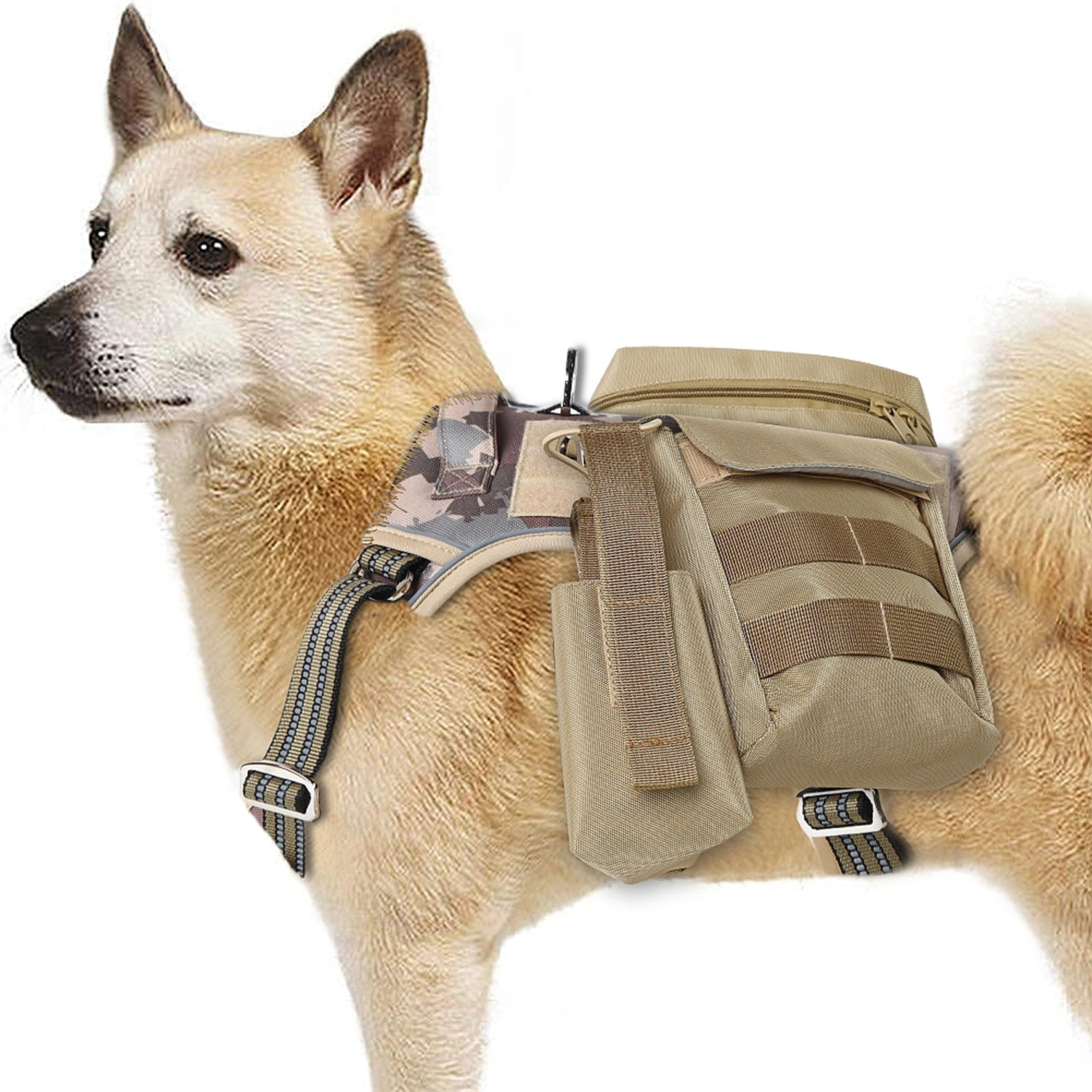 Polyester Pet Dog Saddlebags Pack Hound Travel Camping Hiking Backpack Saddle Bag for Small Medium Large Dogs Free Gift