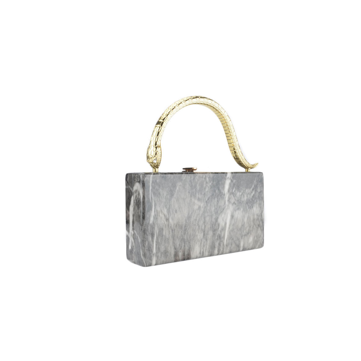 Factory Supply acrylic marble black clutch evening party bag