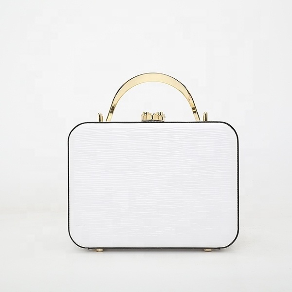 Evening Clutch Bag Women's Bag Mini Suitcase Bag Featured In a Structured With Top Handle