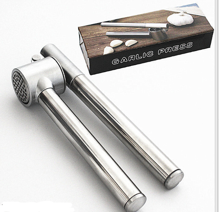 Garlic Press Ginger Crusher Peeler Squeezer Heavy Duty Stainless Steel Garlic Presser Chopper Professional Food Grade