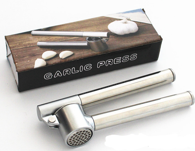 Garlic Press Ginger Crusher Peeler Squeezer Heavy Duty Stainless Steel Garlic Presser Chopper Professional Food Grade