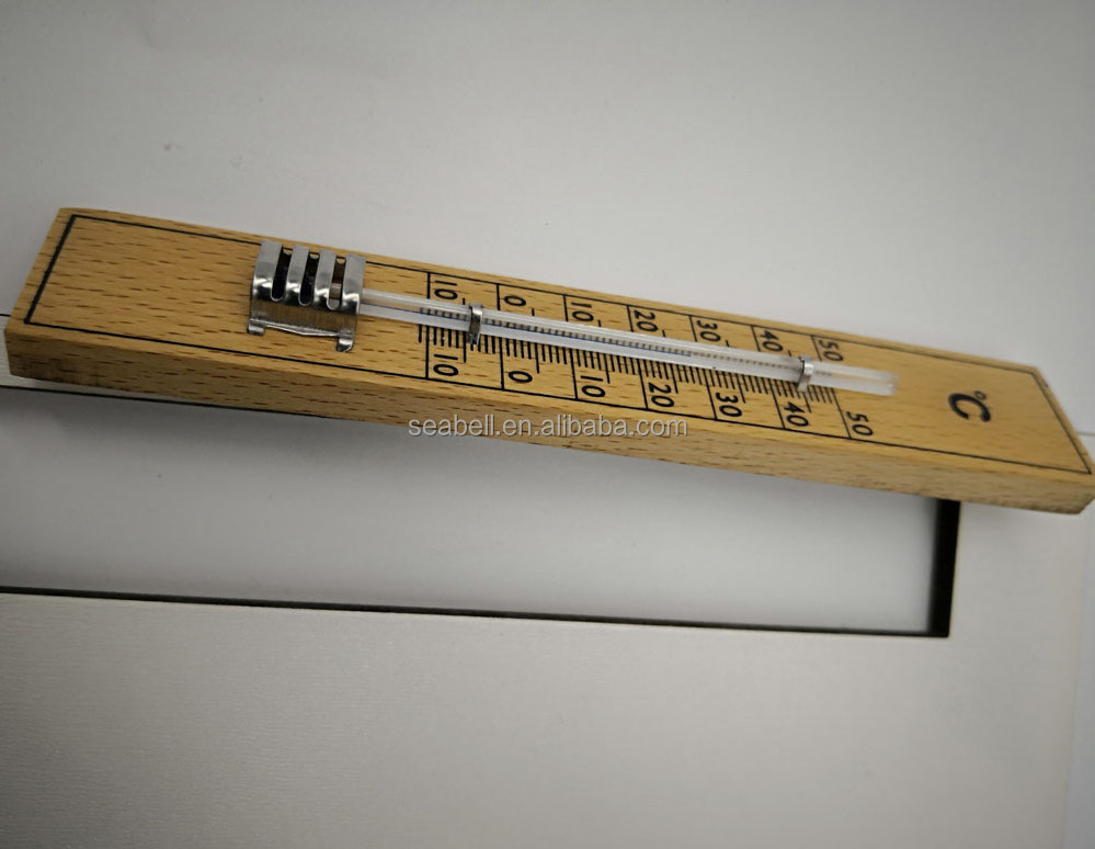 TH022W wholesale wooden mercury household indoor and outdoor thermometer