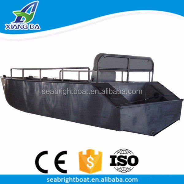 19' Foot Transport Vehicle Cargo All Welded Landing Craft Aluminum River Barge Boat