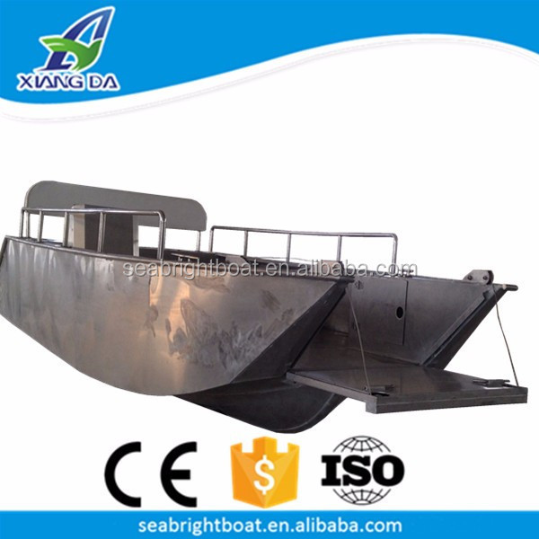 14 ft aluminum landing craft fishing dinghy boats with center console steering