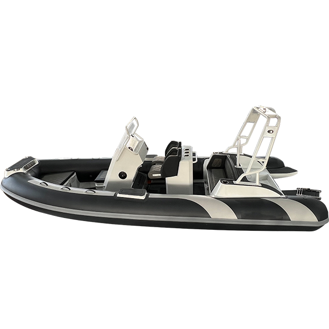 5.8m rigid fiberglass or aluminum hull inflatable air tube rowing boats for fishing