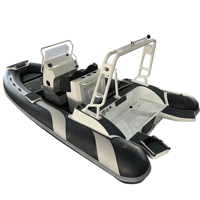 5.8m rigid fiberglass or aluminum hull inflatable air tube rowing boats for fishing