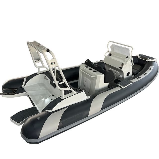 5.8m rigid fiberglass or aluminum hull inflatable air tube rowing boats for fishing