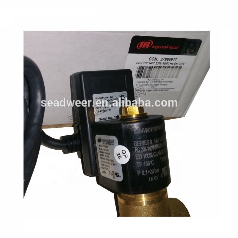 230V EDV 37995917 air compressor electronic drain valve for  ingersoll rand