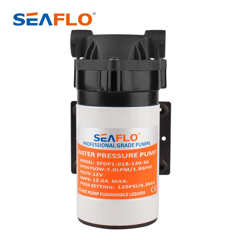 SEAFLO 120PSI On-demand pressure switch floor maintenance pump silent 110v dc self priming electric diaphragm water pump