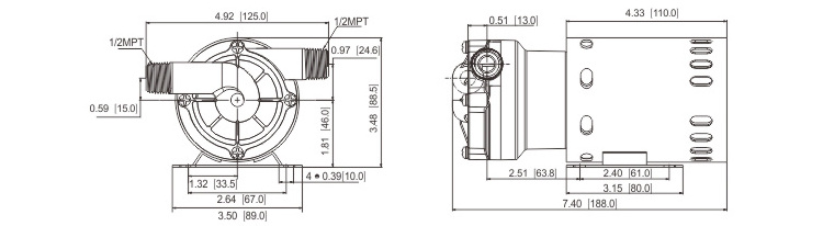 SEAFLO Mag Drive Pump 12V High Temperature Oil Circulation Pump Beer Pump For Coolant