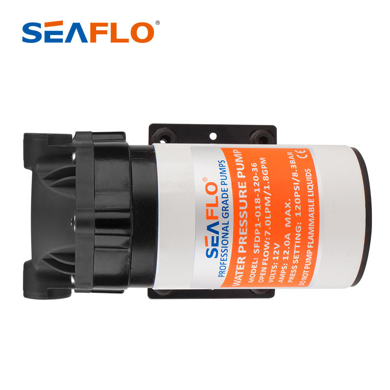 SEAFLO 120PSI On-demand pressure switch floor maintenance pump silent 110v dc self priming electric diaphragm water pump